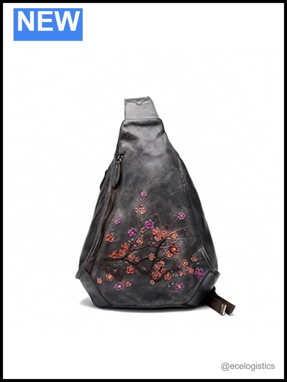 Genuine Leather Sling Bag Vintage Handmade Crossbody Backpack Satchel